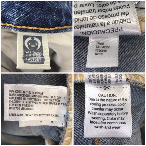 Wild Fable Super High Rise Baggy Torn Knees Distressed Grunge Jeans Size 12/31 - Picture 10 of 11